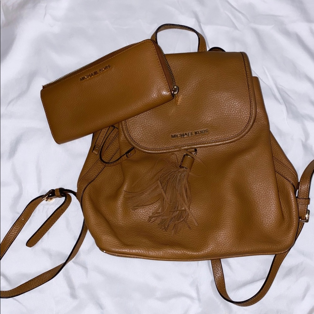 Authentic MK Backpack with Matching Wallet